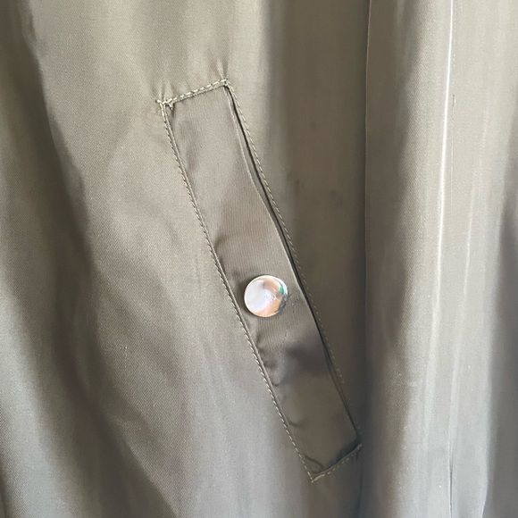 Olive  Bomber Jacket- Size Large - Picture 3 of 9